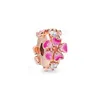 26 أنماط DIY الخرز 50pcs/Lot Pink Rose Gold European Charm Bead Fit Pandora Sarms for Women DIY Jewelry Free