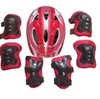 Réglable 7 pièces enfant patinage à roulettes vélo casque genou poignet garde coudière ensemble pour enfant cyclisme sport protection garde équipement