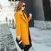 Wmswjh Autumn Winter jacket women overcoat wool coat suits plus size 4xl large big long black slim blend clothes outerwear WJM36