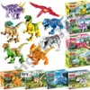 House Building Blocks Legoings Jurassic Dinosaurs World Park Giocattoli per bambini Regalo per i bambini Dinosaur Raptor zona di protezione Set di blocchi da costruzione