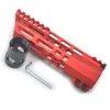 7/9/10/11/12/13.5/15/17'' inch Unique M-lok Clamping Handguard Rail Free Float Mount System_Chinese Red Anodized