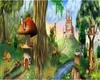 3d Wallpaper Mural Extreme Fantasy Fairytale Forest Animal Castle Whole House Background Wall Painting Wall Paper