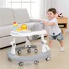 Walkers Baby Walker with 6 Mute Rotating Wheels Anti Rollover Multifunctional Child Walker Seat Walking Aid Assistant Toy250E