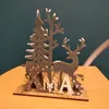 إلك شجرة عيد الميلاد المعلقات معلقة اللوازم الخشبية عيد الميلاد حزب الحلي DIY ديكور المنزل الجدول حديقة الديكور