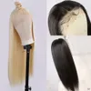 613 Honing Blonde kanten voorpruiken 13x6 Lace voorkant menselijk haarpruiken rechte haar remy mi lisa Braziliaans haar transparante kanten pruiken1565809