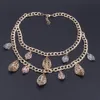 Nya afrikanska smycken uppsättningar 18k guldpläterad mode brudhalsband armband ring örhängen bröllop tillbehör smycken set
