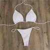 Sexy Stringi Bikini Zestaw Stroje Kąpielowe Bandaż Push Up Wyściełany Swimsuit Lato Plaża Kobiety Kąpiel Brazylijski Monokini