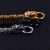 Royal Link Chain Bracelet Men Stainless Steel SilverGoldBlack Double Lion Head Charm Bracelets Jewelry4174420