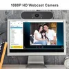 HH-USB25 2MP Webcam Full HD 1080P Webkamera Computerkamera mit integriertem Mikrofon für Live-Übertragung von Videokonferenzen