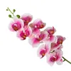 Yapay Phalaenopsis Kelebek orkide Çiçek ev düğün Parti dekoratif 3D baskı 9 Çiçek kafa Phalaenopsis Noel ev dekor