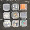 Square Mini Empty Plastic Transparent Boxes Cosmetic Nail-art Pill Cases with lids Clear Jewelry Earplugs Storage Box 3.5*3.5cm
