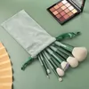 13 pçs / set verde maquiagem profissional escovas portáteis cosméticos completos compõem escovas ferramenta Foundation Eyeshadow Lip Brush