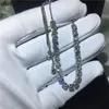 Choucong handgjord vitguld fylld förläng armband 5a zircon cz silver färger bröllop armband för kvinnor mode jewerly