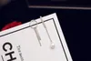 Wholesale-New trendy fashion luxury designer Asymmetry pearl long geometric pendant dangle chandelier stud earrings for woman