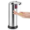 Roestvrijstalen zeep vloeibare sanitizer touchless dispenser badkamer hand wassen zeepfles automatische vloeibare zeep dispenser 280ml rra3167