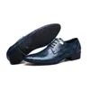 Qwedf Nuovo imitare Snake In Pelle Uomo Oxfords Lace Up Casual Scarpe Business Casual Brand Wedding Polka Dot Dress Shoes Big Size ZY-11