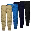 Plain Pants Men Casual Chinos Trousers Joggers Slim Fit Man with Elastic Cuff Clothing Summer Autumn1979821