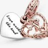 Nova chegada 100% 925 Sterling Silver Rope Heart Love Anchor Dangle Fit Fit Original European Charm Bracelet Jóias AC256s