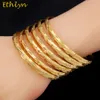 Ethlyn 6pcs/lot Dubai Party Gold Color Bangle & Bracelets Women Decoration Bangle African Ethiopian Jewelry Wholesale B033 J190721