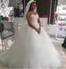 Italian No Sleeve Strapless Princess Ball Gown Wedding Dress Boob Tube Top Wedding Dress in Stock