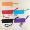 واضح CROSSBODY المحفظة حقيبة بحروف واضحة حمل حقيبة حقائب الكتف قابل للتعديل شفاف ملعب حقائب وافق المنظم 5 اللون DW1845