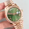 Relojes de pulsera de 2 colores Super Quality V8 40 mm Día-Fecha Presidente 228235 Roman 18K Rose Gold ETA CAL 3255 Movimiento automático para hombre Watc328l