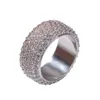 Персонализированные золотые белые золотые Bling Almance Lovers Lyed Out Out Finger Ring Band Cubic Zirconia хип-хоп свадебные кольца для пар для пар