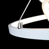 Nowoczesne światła wisiorek do salonu jadalni 3/2/1 kręgu pierścienie Akrylowe Aluminium Ciało LED Oświetlenie sufitowe Oprawy
