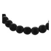 Black Matte Stone Dumbbell Bracelet Fitness Motivation Crossfit Gym Fashion Gift Black Gun Black290I