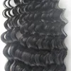 Virgin brasiliansk djupvåg lockigt klipp i mänskliga hårförlängningar naturligt remy hårförlängning klipp ins jungfru hår fullt huvud6271880