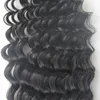 Clip riccia vergine brasiliana a onda profonda nelle estensioni dei capelli umani Estensione naturale dei capelli Remy Clip Ins Capelli vergini Testa piena2813576