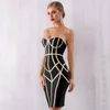 Robe de soirée Yousef Aljasmi Bodycon Con-col