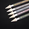 Double-end Nail Puntjes Pen Kristal Kralen Handvat Strass Studs Picker Wax Potlood Manicure Nail Art Gereedschap