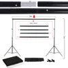 Freeshipping Photo Studio Kit Set Backdrop Stand with Storage Bag Black White Nonwoven Backdrops and Mini Clips Camera photo accessories