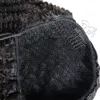 Brésilien naturel noir 12 à 26 pouces 4B Afro crépus bouclés 120g prêle cuticule alignée vierge cheveux humains cordon queue de cheval