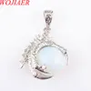 WOJIAER Natural Stone Pendants Multiple Materials Round Ball Bead Dragon Claw Crystal Reiki Chakra Pendant Jewelry Gift BN309
