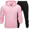 Mäns sweatshirts Sportkläder Termiska underkläder Mens Sportkläder kostym Fleece Tjock hoodie byxor Sport kostym Män över storlek