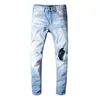 Fashion-Mens Designer Black Dżinsy Kamuflaż Ripped Skinny Jeans Spodnie Leopard Patchwork Męskie Designer Spodnie Nit Motocykl Dżinsy D30
