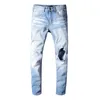 Mode-Mens designer jeans noirs camouflage déchiré jeans skinny pantalon léopard patchwork mens designer pantalon rivet moto jeans D30