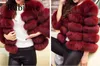 S-3XL vison manteaux femmes 2019 haut d'hiver mode manteau de fourrure élégant épais chaud vêtements d'extérieur fausse fourrure veste