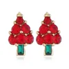 Fashion-Tree Charm Ohrringe Kristall Diamanten Ohrringe rot weiß grün Ohrstecker Frohe Weihnachten Schmuck versandkostenfrei