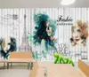 Photo 3d Wallpaper beauty clothing store wall paper European and American fashion wood style