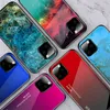 Gradient Marble Case For iphone 11 11Pro 11Pro Max 2019 Tempered Glass Hard Hybrid Case Cover For New iPhone X XS Max