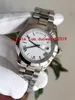 남성 명품을 판매하는 자동 40mm의 남성 흰색 로마의 날 - 날짜 228206 시계 손목 시계 접는 기계 스테인레스 스틸 시계