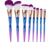 2021 GUJHUI Pro 8pcs Metal Makeup Brushes Set Cosmetic Face Foundation Powder Eyeshadow Eyebrow Blush Lip Plating Make Up Brush Kit