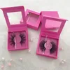 Mink Eyelashes 5D with Pink Square Box 27mm Dramatic Long Eyelashes Cruelty Free Mink Lashes Accept Private Label