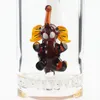 Tier im Inneren Glasbongs Glaswasserpfeife einschichtige Wabe mit Tier zum Rauchen 9 Zoll