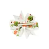 3 inch Baby Halloween Grosgrain Lint Bogen met Clip Girls Kids Ghost Pumpkin Print Pinwheel Haarspeldoebehoren