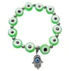 Nova Moda 5 Cores Evil Eye Bracelete Frisado com Contra Os Olhos Do Mal Fatima Hamsa Mão Encantos Sorte Pulseira Pulseira de Proteção de Jóias-77