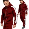 Survêtements pour hommes costume de sport hommes survêtements chauds ensemble couleur correspondant vêtements de sport grande taille survêtement mâle S-3XL2345